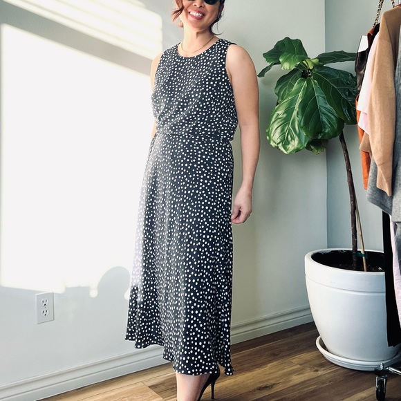 Lauren Ralph Lauren Polka Dot MIDI Dress - Picture 2 of 14